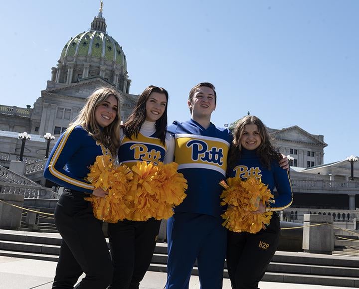 Pitt Cheerleaders in Harrisburg